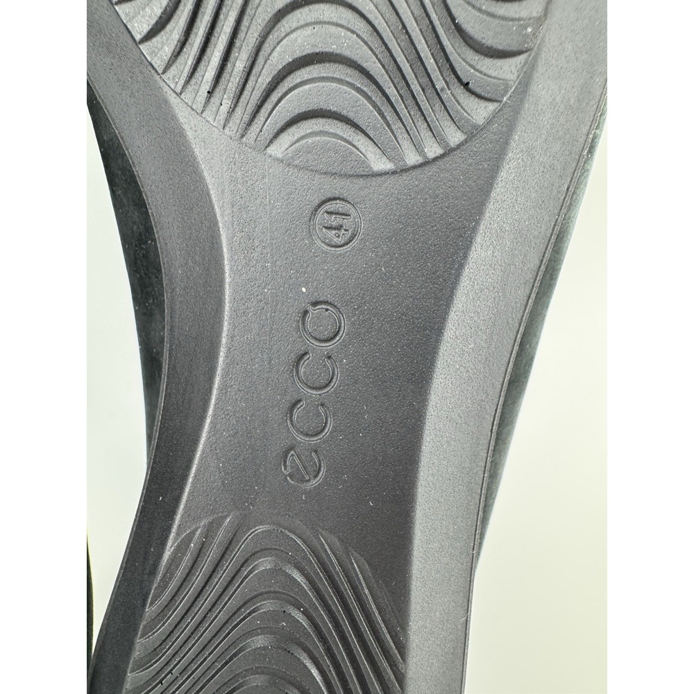 Womens 10-10.5 41 Ecco Touch Ballerina Black Suede Snake Scale Print Ballet Flat - Picture 8 of 8